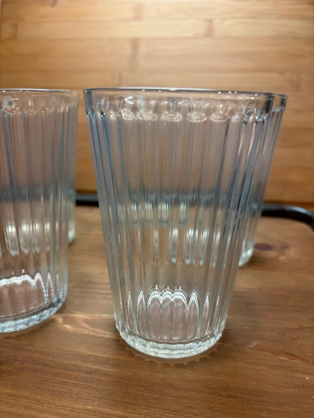 IKEA clear ribbed